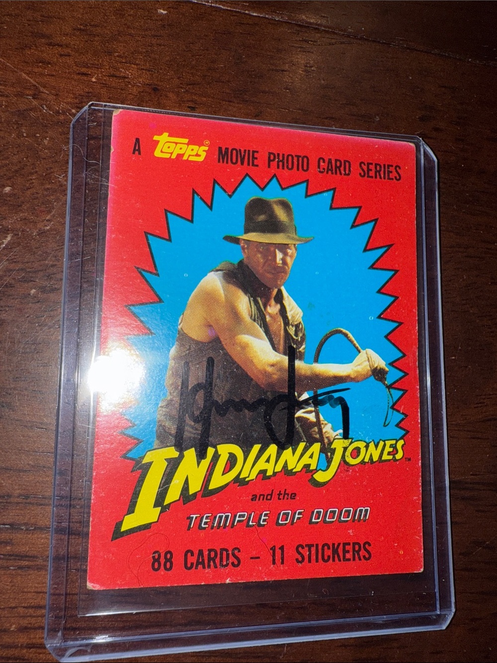 Topps Indiana Jones Card Harrison ford signed autograph card vintage 1984